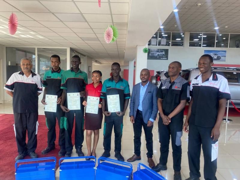 Second Cohort of Refugee Youth Trainees Graduates at CFAO Motors in Uganda